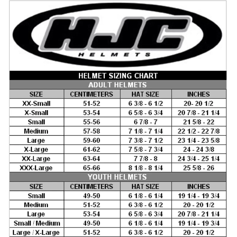 Hjc rpha store 11 sizing