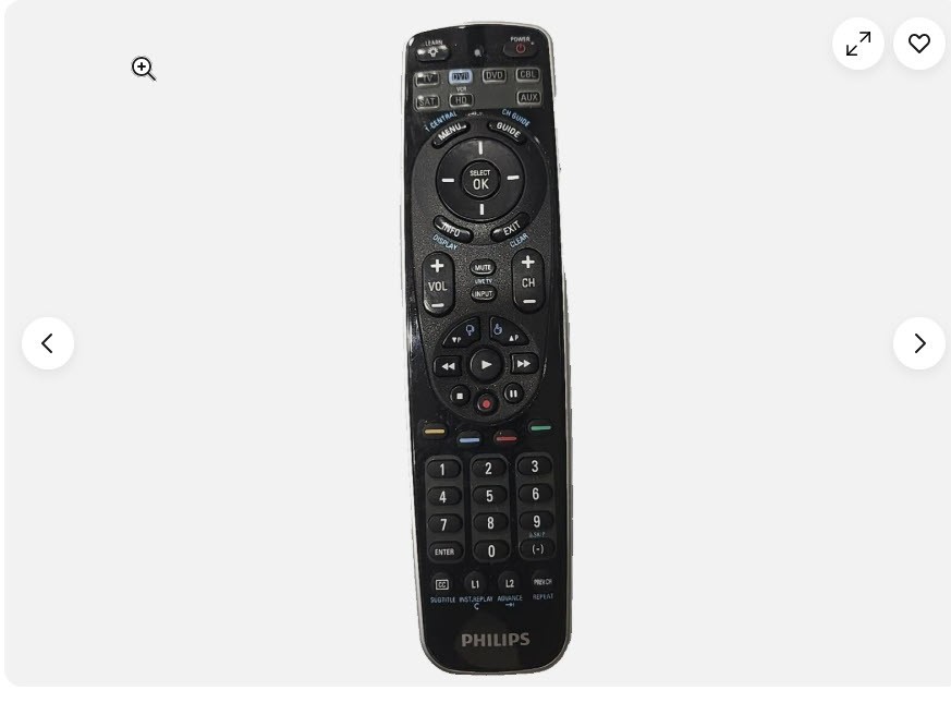 Philips SRP5107/27 5-10m Range Wireless Remote Control Universal - Used