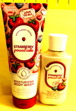 Bath  Body Works "STRAWBERRY POUND CAKE" lotion  moisturizing body wash