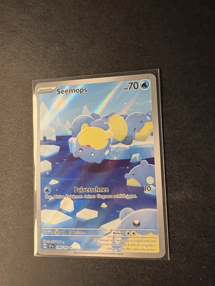 Pokemon Seemops Deutsch 199/191 Illustration Rare Stürmische Funken Near Mint - Bild 2 von 4