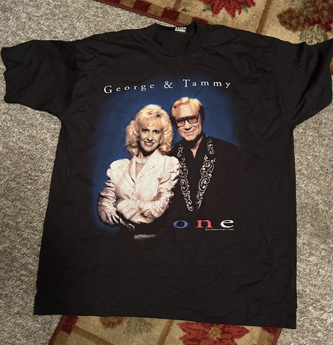 90s t shirt hanes xxl vintage George Jones and Tammy Wynette.