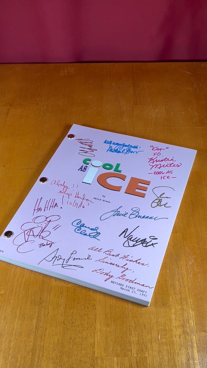 Cool As Ice Script Signed- Autograph Reprints- Vanilla Ice | eBay