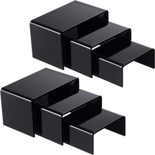 2 Sets Acrylic Display Risers Black Small