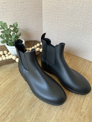 New Asgard Women's Waterproof Chelsea Rain Boots   Size 7 (EU 37) Black