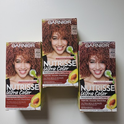 3 Garnier Nutrisse Ultra Color Nourishing Creme RZ4 Intense Bronze Red Hair *