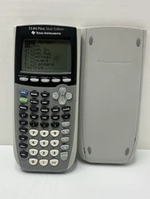 Texas Instruments TI-84 Plus Silver Edition Graphing Calculator + Cover  TESTED
