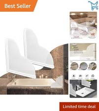 Shower Splash Guard Kit Large Silicone Acrylic Waterproof Bathtub Corner Guards