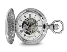 Charles Hubert Brass Hunter Cross Mechanical Pocket Watch (47mm)