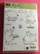 Stampin Up Red Rubber Stamp Sheet, ‘This Little Piggy’