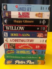 Lot Of 10 VHS Tapes Of Vintage Kids Movies Pre-owned  Tested