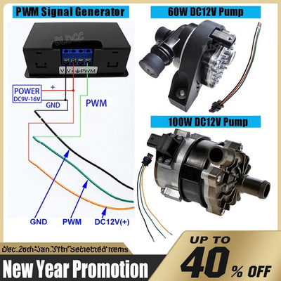 #ad #ad 12V Brushless Motor Automotive Cooling Hot Water Pump 60W 100W Circulation Pump $37.99