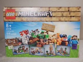 LEGO Set 21116 Minecraft Crafting Box 8 in 1 Retired Plus Pieces From Set 21123