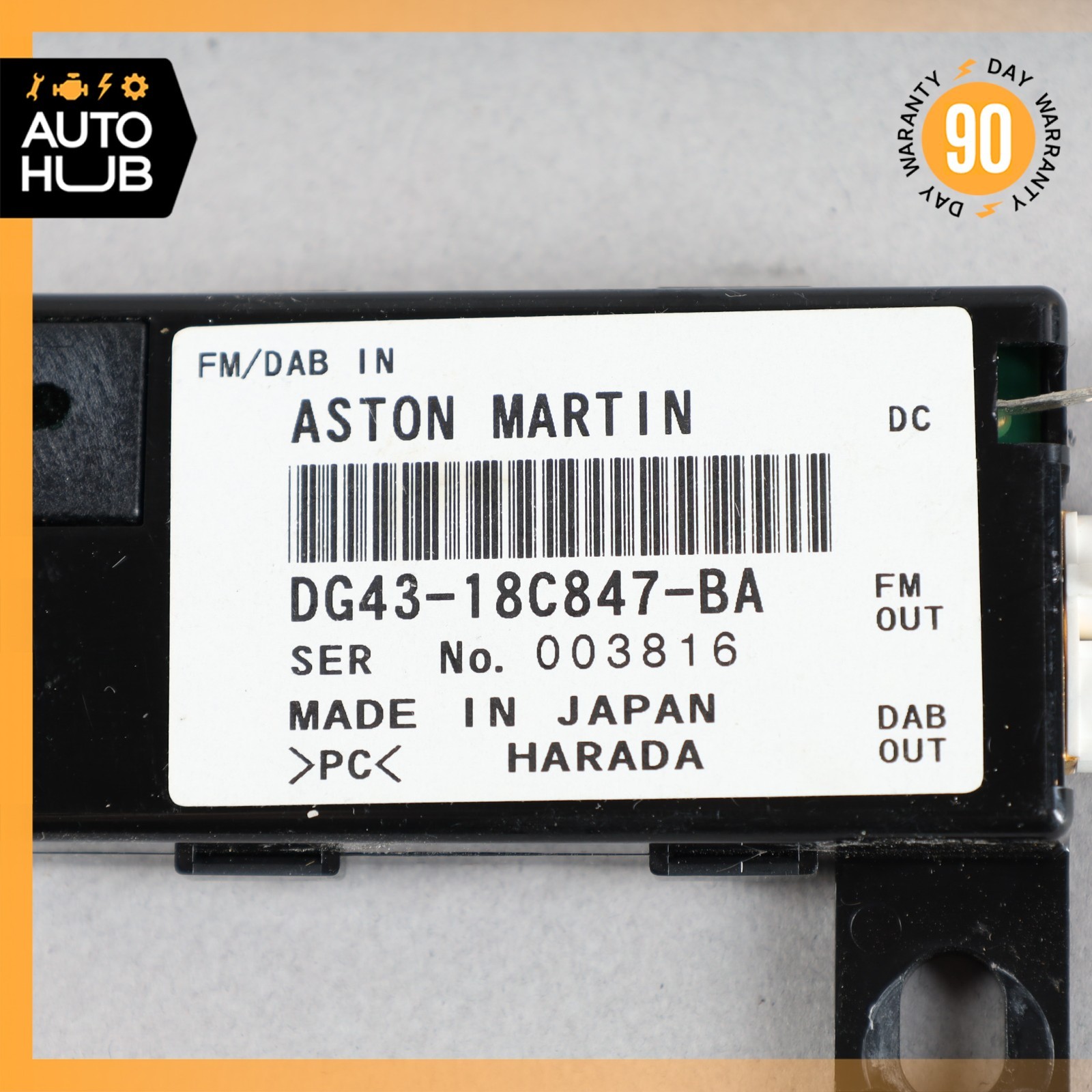 Aston Martin DB9 Rapide Antenna AM/FM Amplifier Module DG4318C847BA OEM 22k