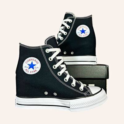 Converse Chuck Taylor All Star Wedge High Top Sneaker schwarz/weiß EU 38