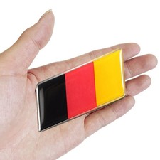 2PCS German Flag Logo Car Front Grill Grille Bumper Emblem Badge Stickers Decal