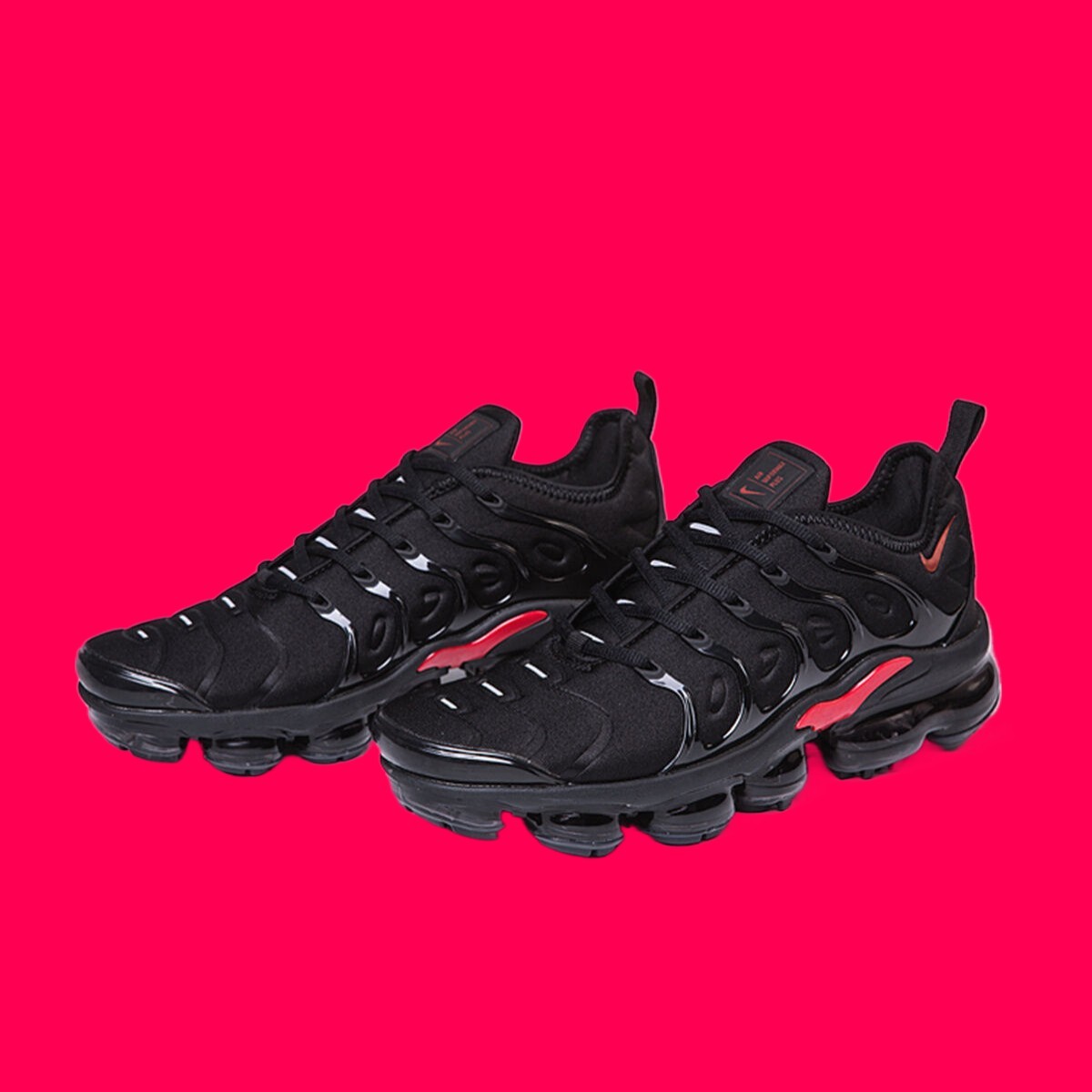 Nike Air VaporMax TN Plus black Red Womens Size Sneaker Running