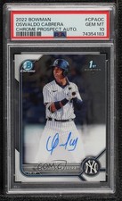 2022 Bowman Chrome Prospect Oswaldo Cabrera #CPA-OC PSA 10 GEM MT Auto 0wc9