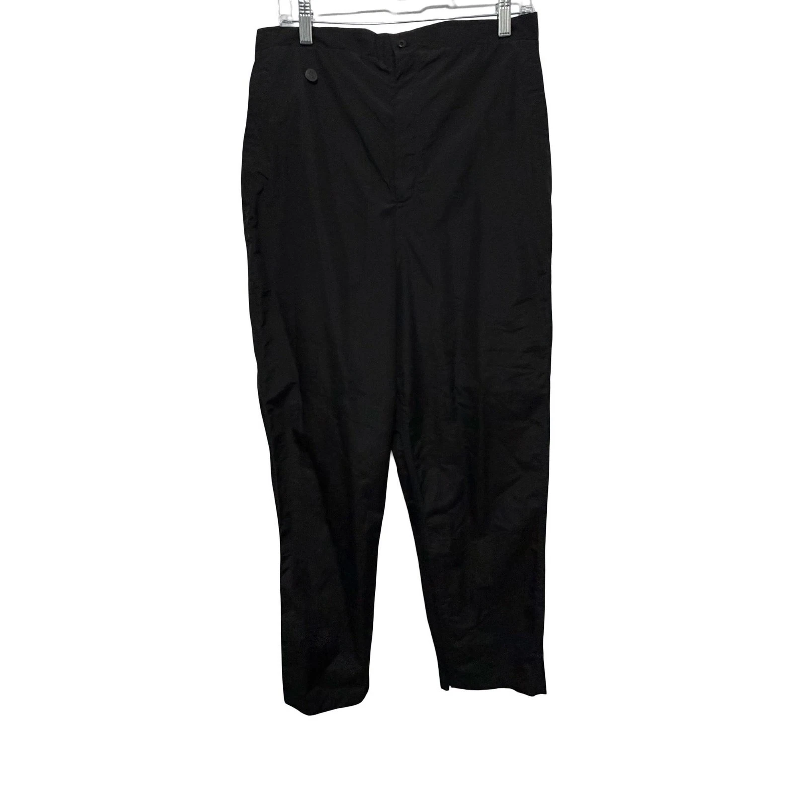 Sun Mountain Golf Rain Pants Womens Large Black Waterproof Zip Leg Pockets