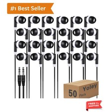Bulk Earbud Headphones 50 Pack for School Classroom Kids, Wholeslae Wired Dur...