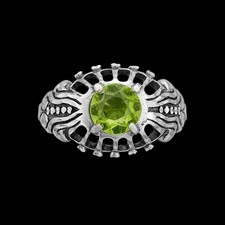 Peridot Engagement Ring   925 Sterling Silver   August Birthstone