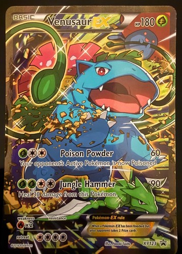 Venusaur EX XY123 Full Art Black Star Promo Red & Blue Collection 2016 Pokemon