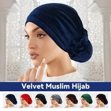 New Soft Elastic Velvet Instant Turban Hijabs Cap Hat Muslim Women's Headscarf