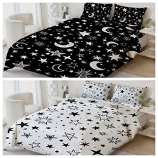 3D Moon Star Pattern Background Quilt Cover Duvet Cover Comforter set