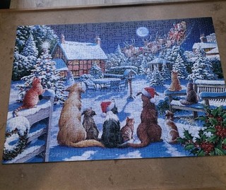 Hop Big 500 XL Jigsaw Puzzle Santa Paws Collector's Edition Complete VGC
