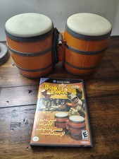 Nintendo GameCube 2004 Donkey Konga with Bongos Drums Tested And Working!
