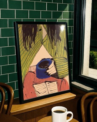 Morgenkaffee A3 Kunstdruck | Küchendeko | Kaffeeliebhaber | Slow Sunday Morning