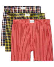 Tommy Hilfiger Men  s 3-Pack Printed Cotton Poplin Boxers Classic Fit