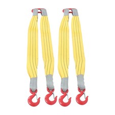2 Pack 3.3 FT Lifting Slings Straps - 4410 LBS Yellow Two Leg Rigging Straps