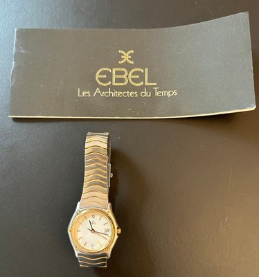 EBEL WAVE Damen Ref. 183908 18kt Gelbgold/Stahl weißes Zifferblatt Quarz 25mm