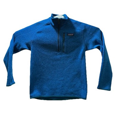 Patagonia Better Sweater 1/4 Zip Jacket Blue Mens Small EUC