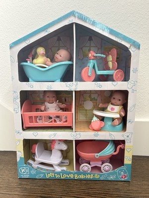 Lots To Love Babies 5'' Triplets All Vinyl Baby Doll Deluxe Set