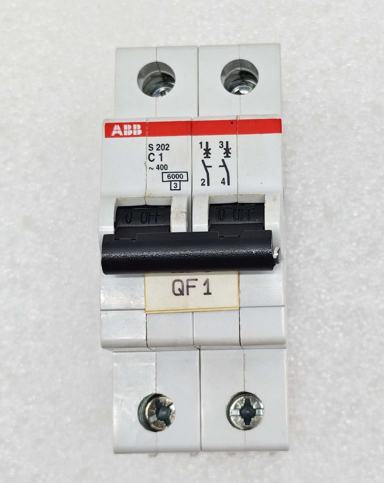 ABB S202-C1 2P 1A 6kA MINIATURE CIRCUIT BREAKER MCB 2CDS252001R0014