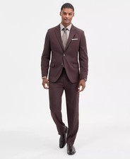  395 Nautica Men's Brown Modern Fit Stretch Fall Suit 42 R 36 x 31 yfe1926a