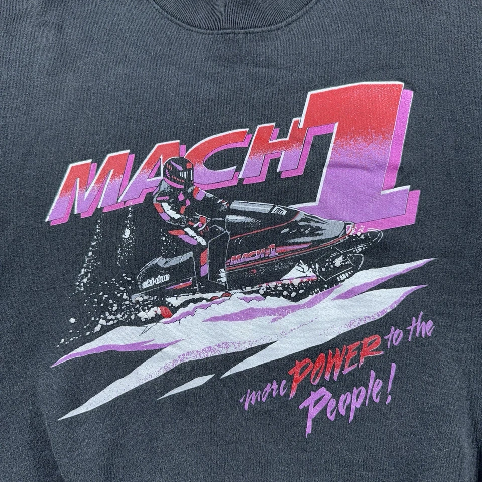 Sudadera De Colección Ski Doo Para Hombres L Negra Moto de Nieve Equipo Mach 1 Rotax 670 Carreras Foto 4 de 4