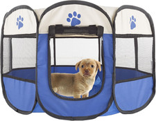 Pop-Up Pet Playpen - 26-Inch Indoor and Outdoor Dog Kennel with Carrying Bag - P