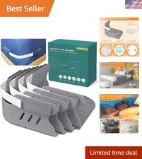 Bed Sheet Holders for Corners with Lock Straps Anti-Slip Pads Fitted Sheet Ho...