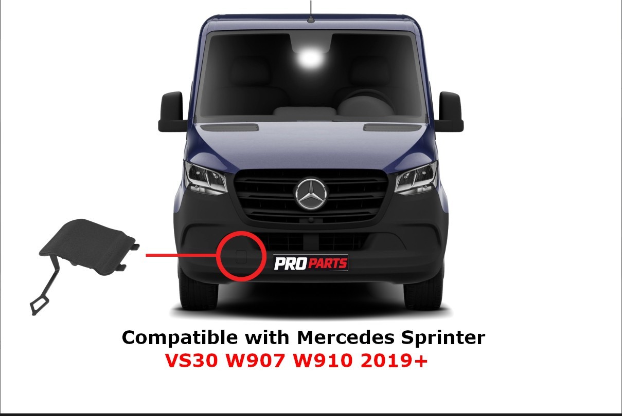 Front Bumper Towing Eye Cover Mercedes-Benz Sprinter VS30 W907 W910 2018-on