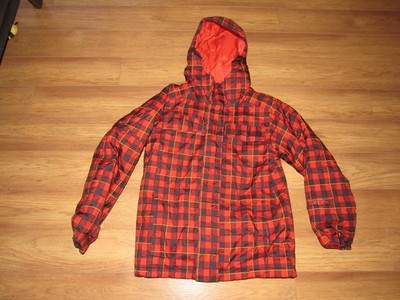 Burton Dry Ride Snowboard Jacket Youth Large 10/12 Buffalo Plaid