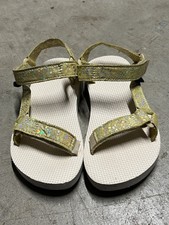 Kid  s Teva Original Universal Sparklie yellow pebbled glitter sandals 13 / 31