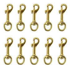 3/8" x 3" Solid Brass Heavy Duty Swivel Round Eye Bolt Snaps 40364