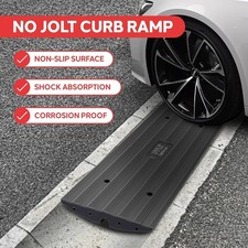 Car Driveway Curb Ramp - Heavy Duty Rubber Threshold Ramp - Also for Loading Doc