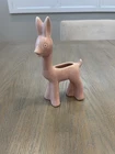 VINTAGE MID-20th CENTURY SHAWNEE POTTERY DECORATIVE MAUVE PINK DEER PLANTER