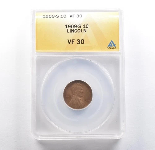 1909-S Lincoln Wheat Cent VF30 ANACS *4317
