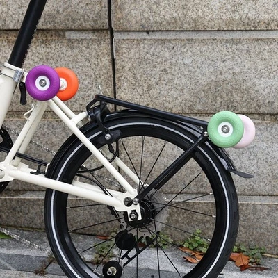 Jeu De Roues Caoutchouc Easy Wheel Pour Brompton Vélo Pliant A/C/P/T/G Line - Photo 1/4
