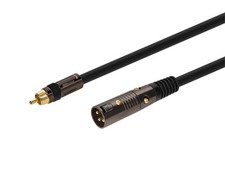 Monoprice 15ft Premier Series XLR Male to RCA Male Cable, 16AWG Gold Plated 