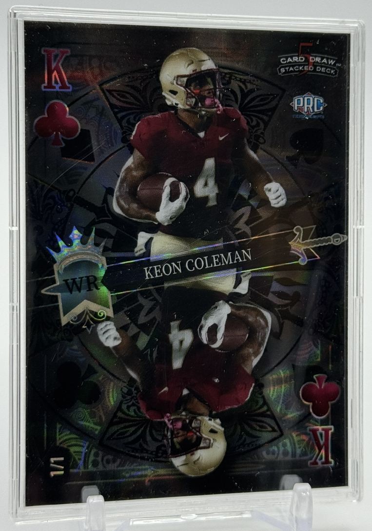 Keon Coleman Wild Card 5 Card Draw Tie-Dye Web Exclusive Autographs #KC Base